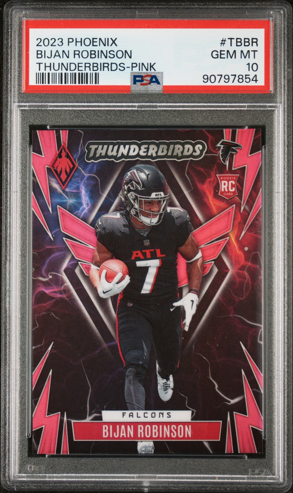 Bijan Robinson Panini Phoenix Thunderbirds #TBBR Pink