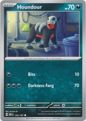Houndour - 132/197 - Common - Near Mint