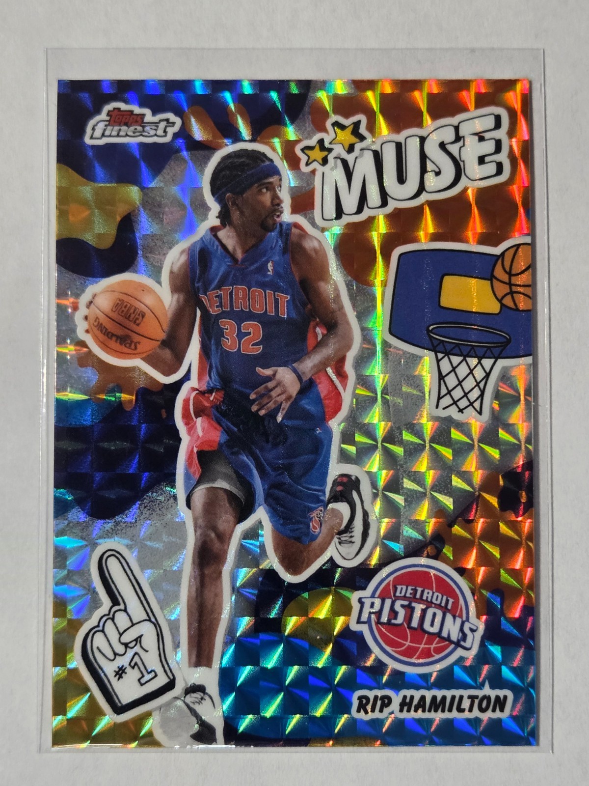 🔥🏀 2025-26 Topps Finest Muse Rip Hamilton Geometric Detroit Pistons 