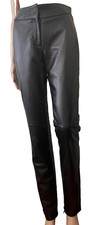 Black Leather Pants made in Italy by Dolce & Gabbana IT 40 / US 4 / AU 8