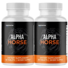 Alpha Horse Male Performance Support Maximum Strength Supplement - 2 Bottles