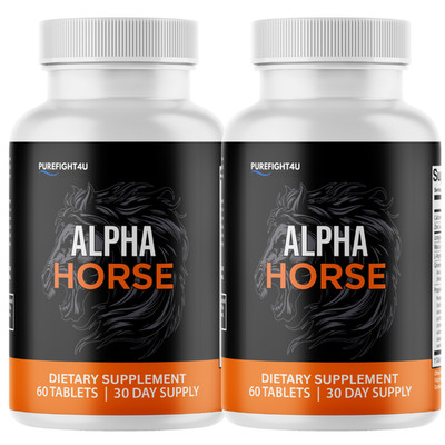 Alpha Horse Male Performance Support Maximum Strength Supplement - 2 Bottles