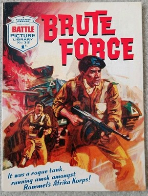 Original 1961 Battle Picture Library Vintage Comic - No 35 Brute Force - VGC