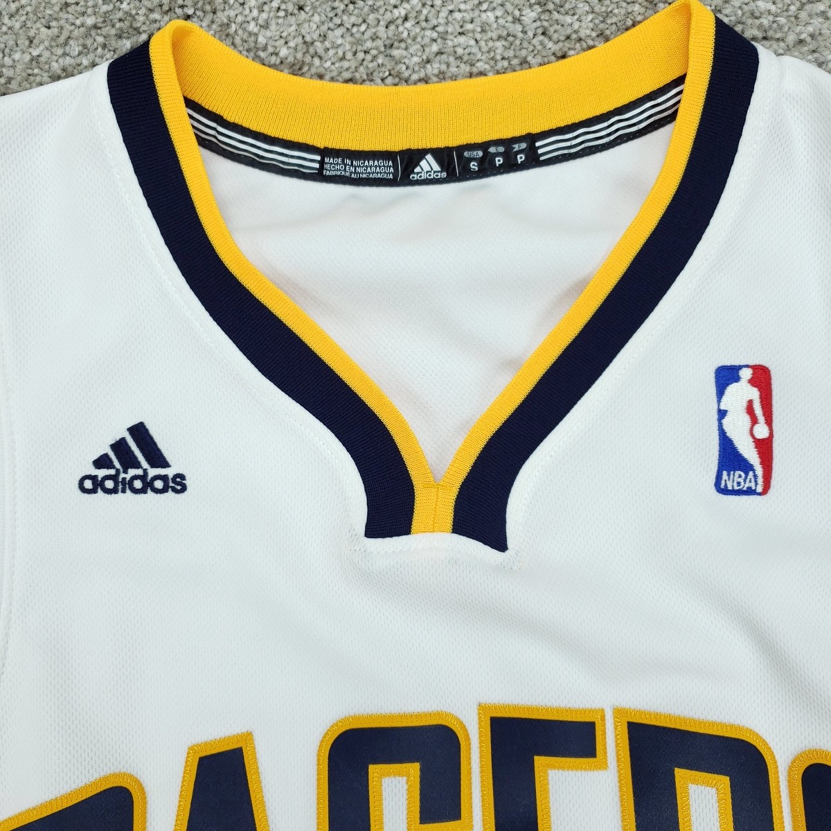 Indiana Pacers Adidas Basketball Jersey NBA Size Small White