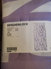 Bettwäscheset IKEA Berghemlock Baumwolle,  2 Tlg . 140x 200cm Lila, Weiß, Neu!