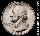 1935-D Washington Quarter- Silver Brilliant Uncirculated Luster #i3532