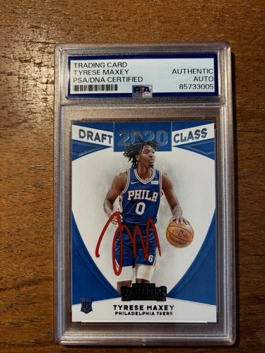 TYRESE MAXEY PANINI CONTENDERS ROOKIE AUTO RC SIGNED PSA DNA 76ERS SUPERSTAR SP