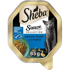 88 x 85g Sheba Sauce Lover Adult 1+ Wet Cat Food Tray With Tuna 7.61 per kilo