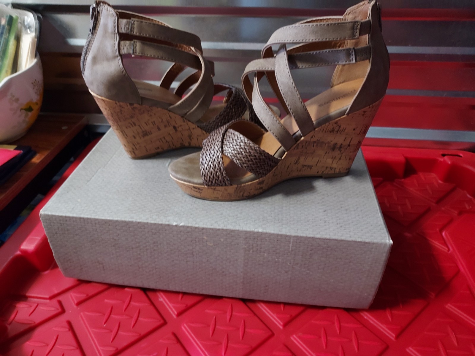 maurices wedge sandals Size 9 New