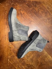 UGG 1112455K Unisex Kids Gray Chelsea Leather Boots US 2 Pull On Flat Casual