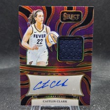 Caitlin Clark 2025 Panini Select WNBA Autographed Memorabilia Auto Purple /99