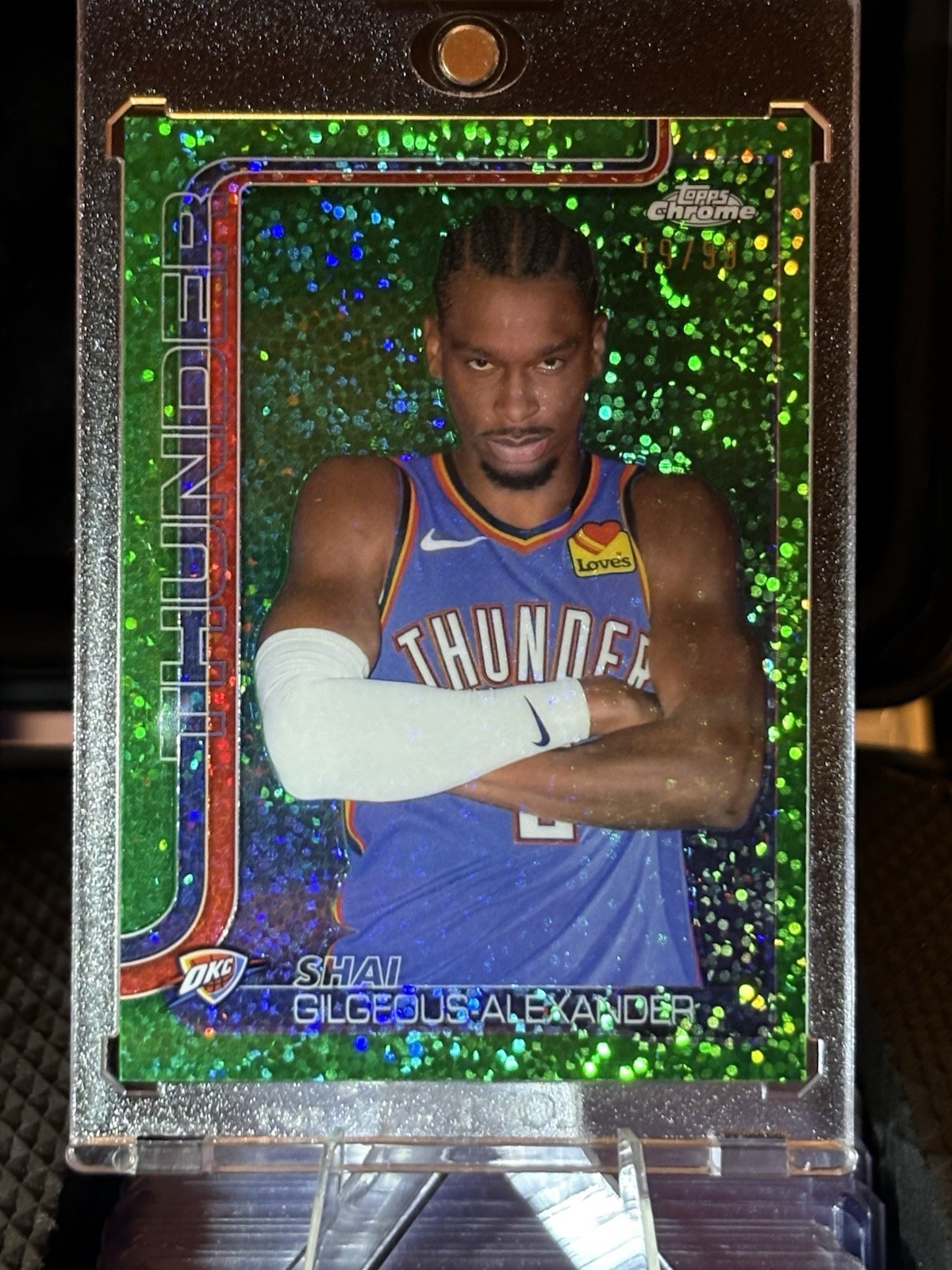 2025-26 Topps Chrome Shai Gilgeous-Alexander #141 Image Variation Green/99 MVP