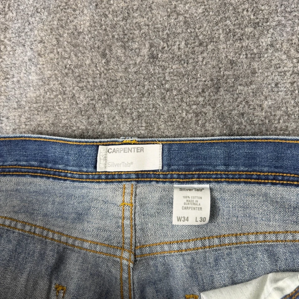 Levis Silvertab Carpenter Jeans 36x30 Men’s Medium Wash Blue Y2K Baggy Wide Leg  - Image 4 of 4