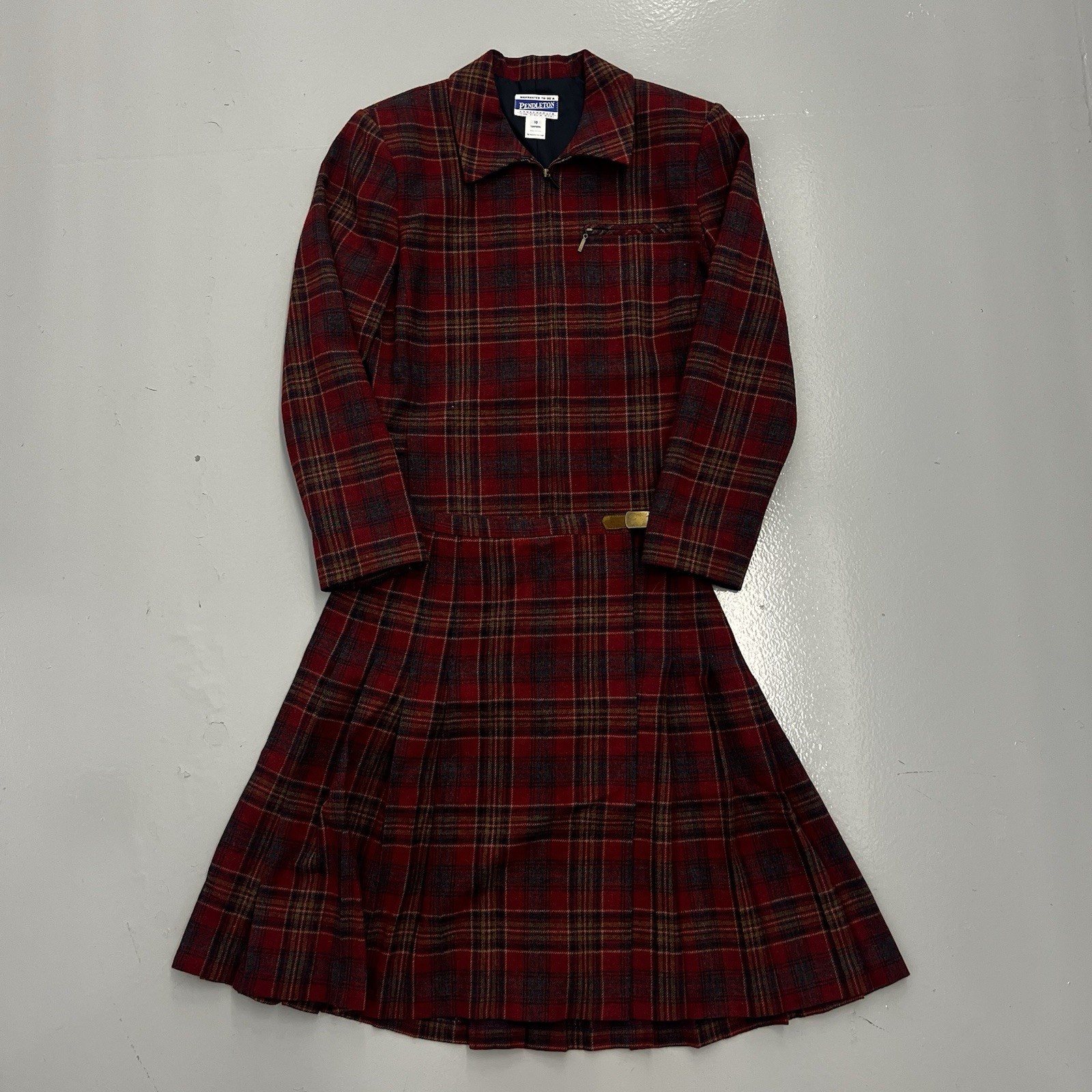 Pendleton Knockabouts Virgin Wool Zip Jacket Burg… - image 1