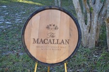 Macallan Scotch Whisky Barrel Lid/Head with Outside Metal Ring and Staves