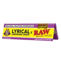 RAW x Lyrical Lemonade Rolling Papers Grape - King Size Wide (Single)