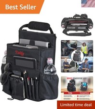 Elegant Car Front Seat Organizer with Tablet  Laptop Storage - 6 Compartments