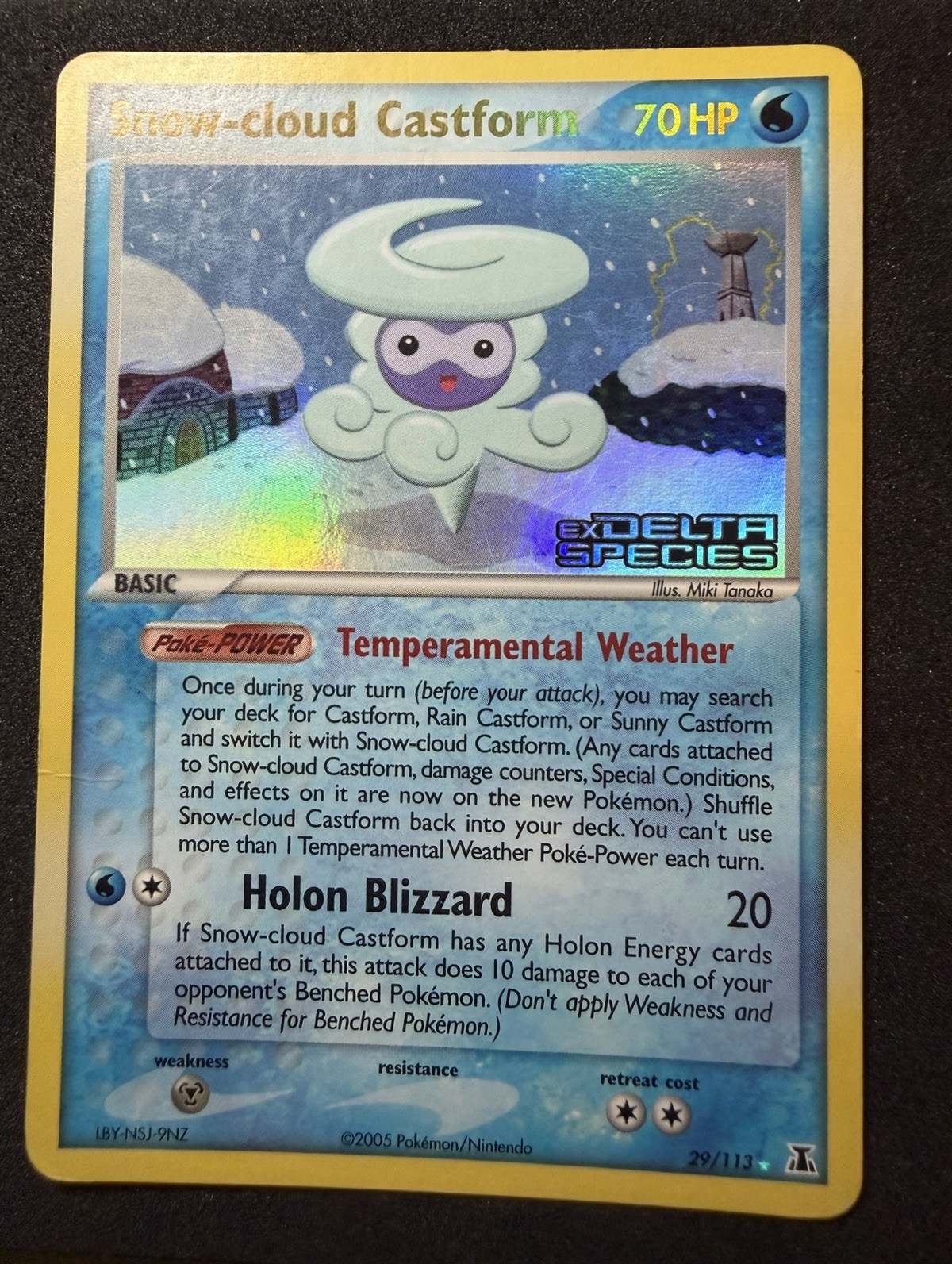 Pokémon TCG Snow-cloud Castform 29/113 Basic 70 HP Reverse Holo