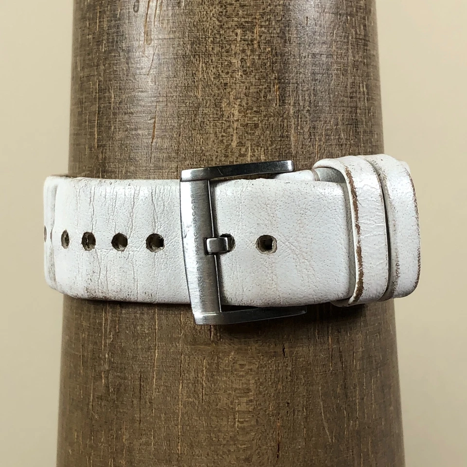 Reloj Marc Jacobs Mujer MBM1187 Cronógrafo Cuero Blanco Cuarzo 40mm 7 1/2" Foto 4 de 4