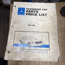 MERCEDES BENZ PASSENGER CAR PARTS PRICE LIST JULY 1986 22JS2590-Y19