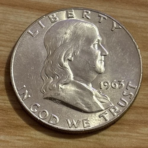 1963 D Silver Franklin Half Dollar Au