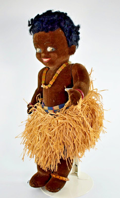 VINTAGE FARNELL'S ALPHA TOYS ISLANDER FELT DOLL 34cm c1930