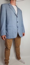 Brioni Palatino Sport Coat 57R US 46R Blue Check 100 Wool Blazer Made Italy