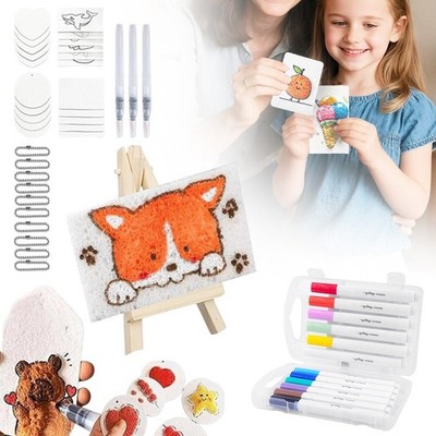 Magic Puffy Paint,Foam Texture Painting Kit,Including 21 Pcs Foam Texture Paper,