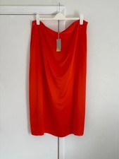 Boden Bright Orange Midi Skirt – Draped Wrap Style – Size UK 20 – New With Tags