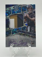 2024 Panini Spectra - Rookie Patch Autographs Devin Leary #241 Neon Blue /50