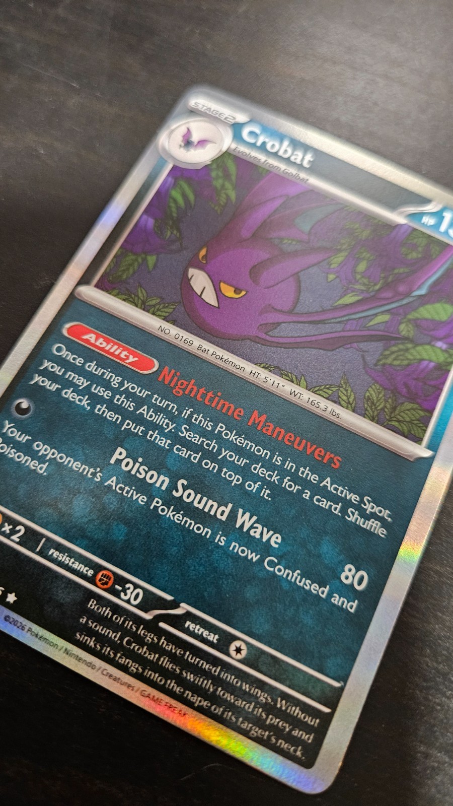 Crobat 51/86 Holo Pokemon card