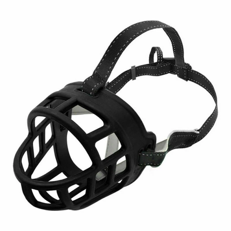 Adjustable Dog No Bite Silicone Basket Muzzle Cage Mouth Mesh Cover for 6 Sizes - Image 2 of 4
