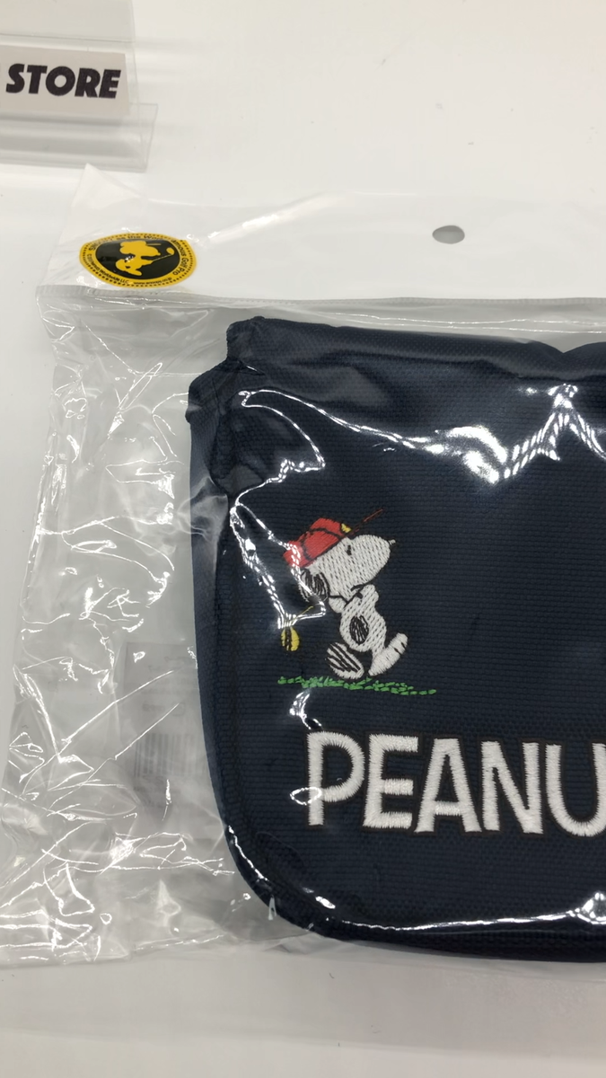 すぬ Snoopy Peanuts Woodstock Golf Putter Head Cover Navy D type H-457
