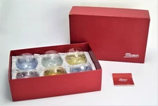 Vintage Moser Crystal Whisky Tumblers Pheasants Motif Signed