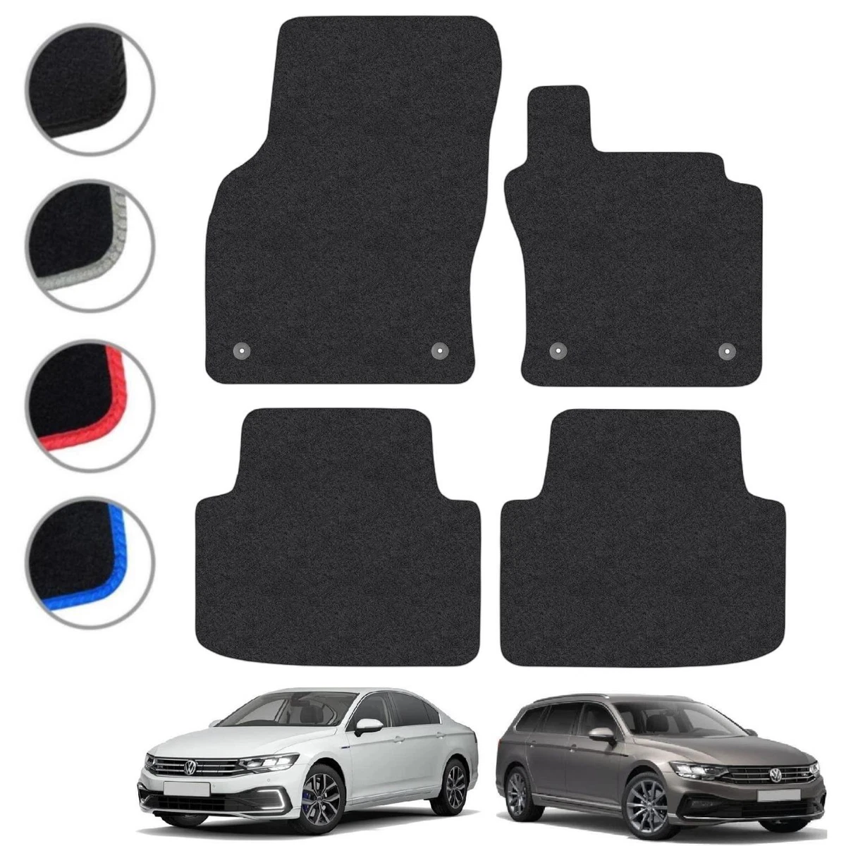 VW Passat 2015 Onwards Car Floor Mats Tailored Fit Carpet Colour