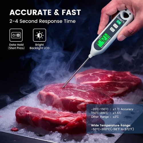 Termómetro digital para carne KAIWEETS, termómetro de lectura instantánea impermeable con espalda - Imagen 3 de 6