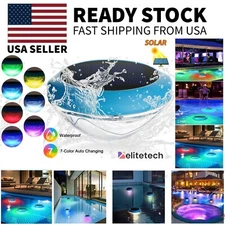 Solar LED RGB Light Outdoor Garden Pond Swimming Pool Floating Waterproof Lamps