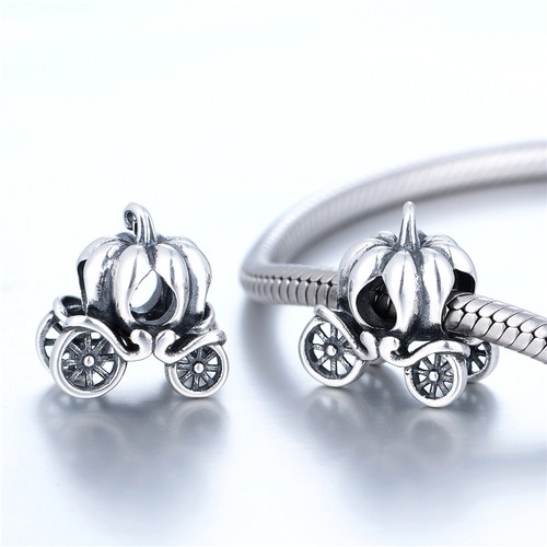 Cinderella Pumpkin Charm, Disney Charm for Bracelet, SILVER Jewellery Gift - Picture 4 of 9