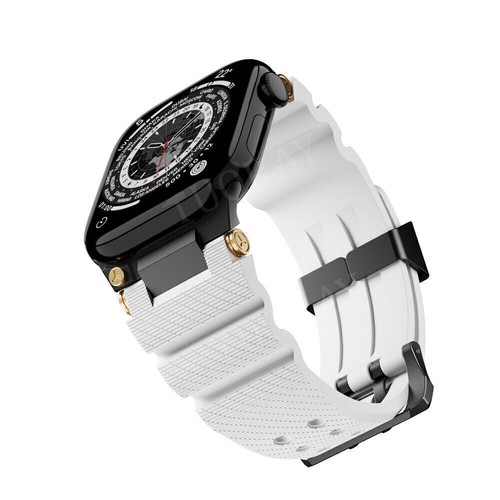 Cinturino Silicone per Apple Watch Ultra 2 49mm Serie 10 9 8 7 6 5 4 3 42mm 46mm - Foto 71 di 94