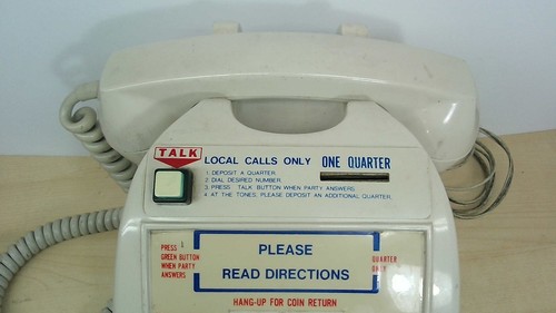 Vintage 1990's Telco 674 ECP Pay Coin Telephone Cream Color Untested As Is - Picture 14 of 17