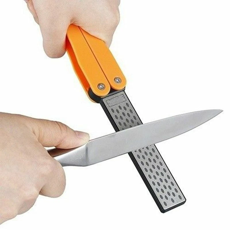 Pocket Knife Sharpener Diamond Wetstone Scissors Grinder Grindstone Folding Case