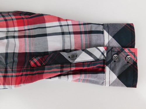 Rock & Republic Mens Designer Red Black Plaid Casual Shirt XL NEW $50 - Picture 11 of 16