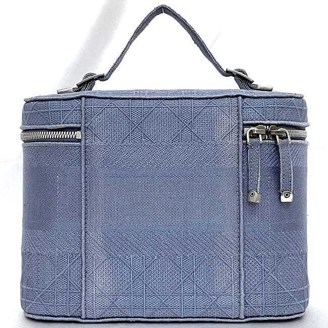 Christian Dior Handbag Vanity Bag Light Blue Cannage F-20528 Christian Dior Handbag Vanity Bag Light Blue Cannage F-20528
