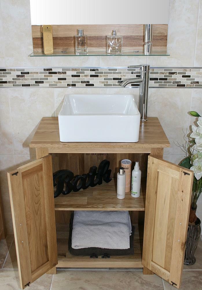 Solid Oak Bathroom Cabinet | Oak Under Sink Bathroom Cabinet | Bathroom ...