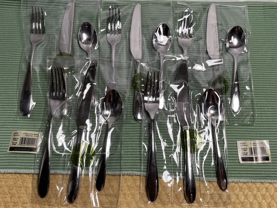 15 ajustes Heritage Mint RELECTIONS 5 LUGARES 3 piezas nuevo en paquete descontinuado Foto 4 de 4