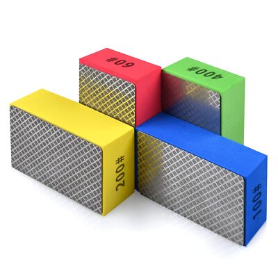 EGOFIX 4pcs Diamond Hand Polishing Pads for Ceramic Tile Glass GrindingSandin...