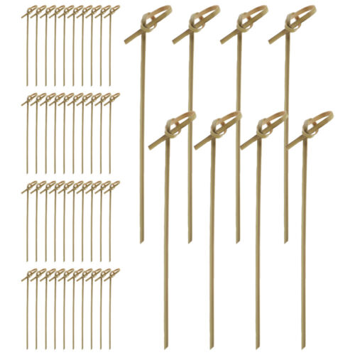 100 Pcs Cocktail Skewers Bamboo Appetizer Fruit Sticks for Drink