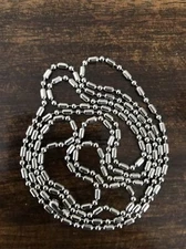 Dog Tag 18” Ballchain Beaded Ball Chain Necklace Military Army USA Silver Tone