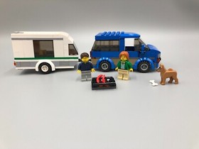 Lego City: Car & Caravan, 60117, Complete w/Manuals & NEW Sticker Sheet