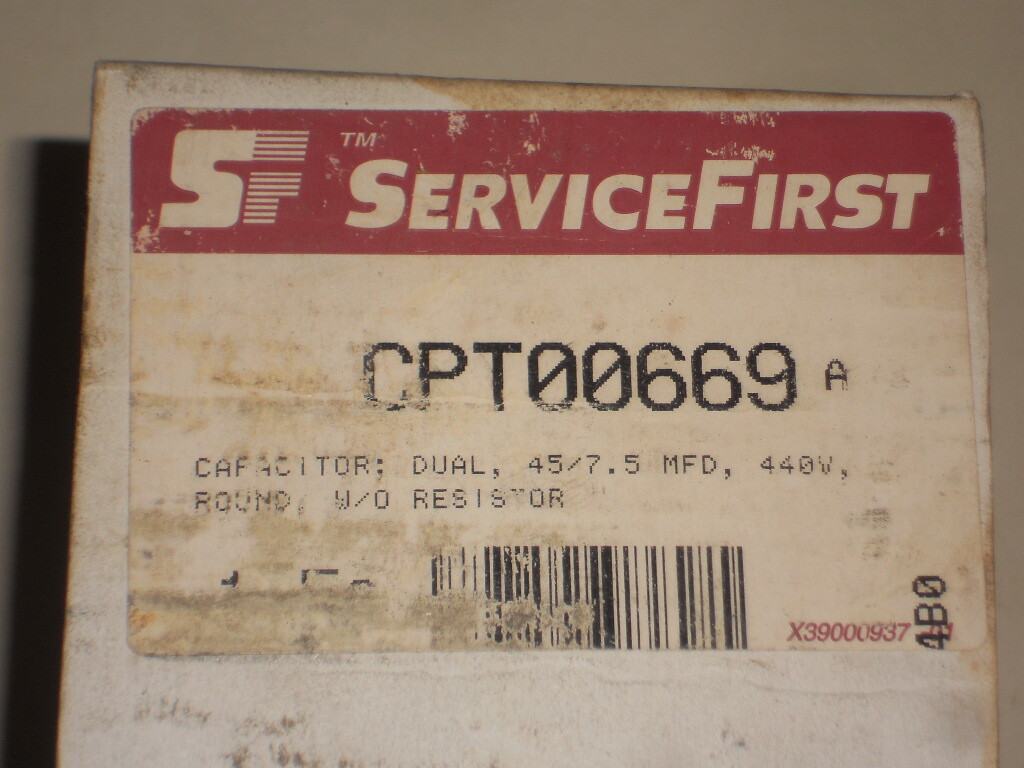 SERVICE FIRST CAPACITOR 45 / 7.5 uf MFD 440 VAC CPT00669 NEW